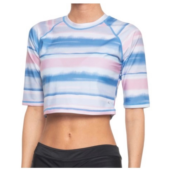 KYODAN SWIM • NWT! Crop Rash Guard UPF 40 - Watercolor - Picture 1 of 16